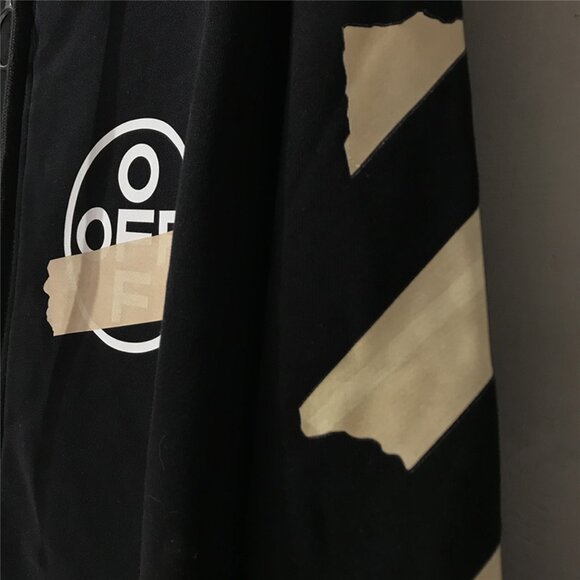 Off-White Black Printed Hooded Cardigan - Picture 8 of 9